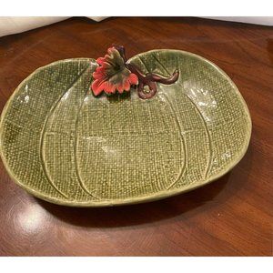 Designer’s Choice by Coventry Gorgeous Green Pumpkin Plate